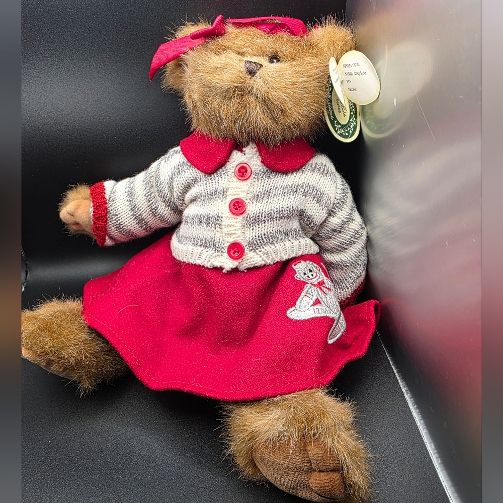 Bearington Collection Cindy Adorable Red and Brown Teddy Bear Toy